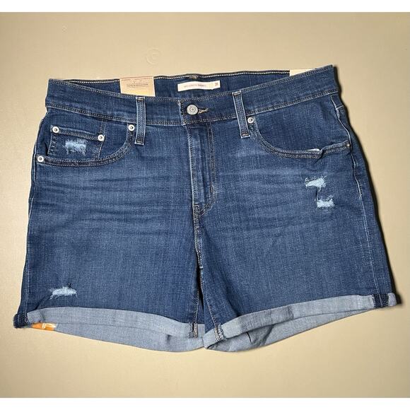 Levi’s Mid Length Shorts Mid Rise Women’s 12 / W31 Blue - Picture 1 of 7